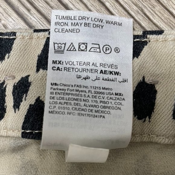 Chicos Black Spotted So Slimming Girlfriend Ankle Pant - Picture 4 of 5